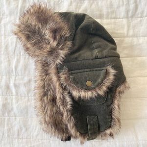 Bit’z Kids Toddler Boys Olive Green Aviators Hat Size 12-24 Months